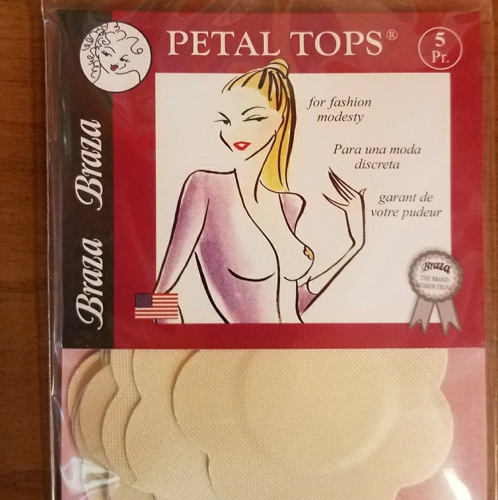Braza Triple pack of 5 pr of disposable Petal Tops..NWT